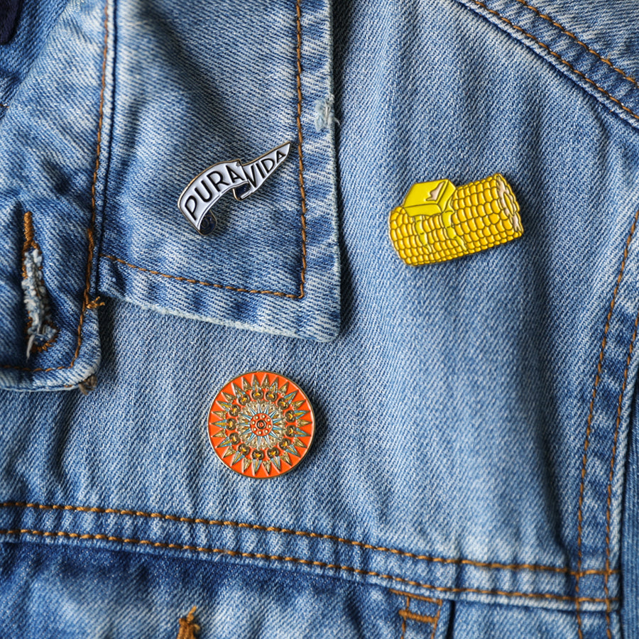 Corncob Enamel Pin